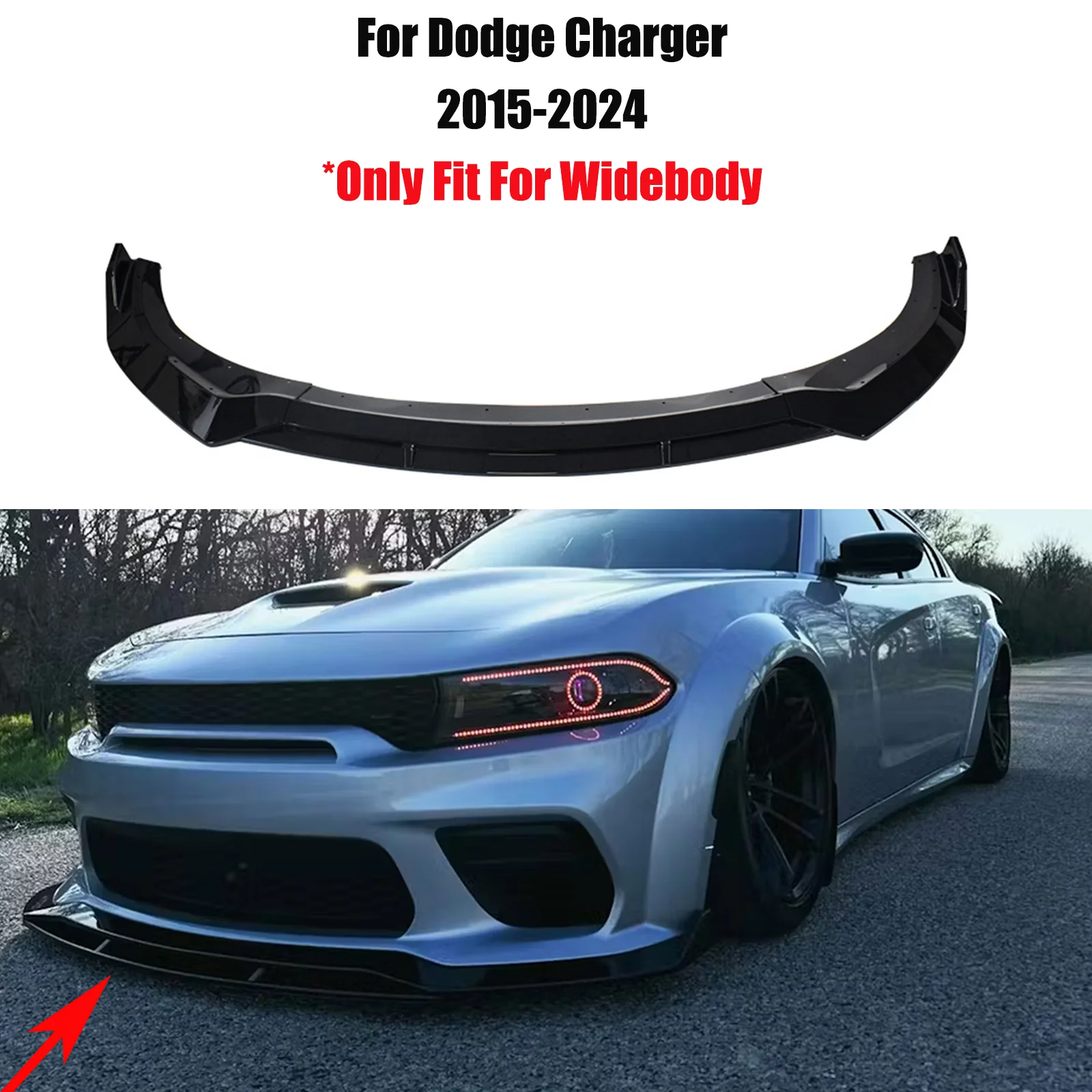 Front Bumper Lip Splitter Spoiler For Dodge Charger Widebody Performance 2015-2024 Carbon Fiber Look Matte Glossy Black
Front Bumper Lip Splitter Spoiler For Dodge Charger Widebody Performance 2015-2024 Carbon Fiber Look Matte Glossy Black