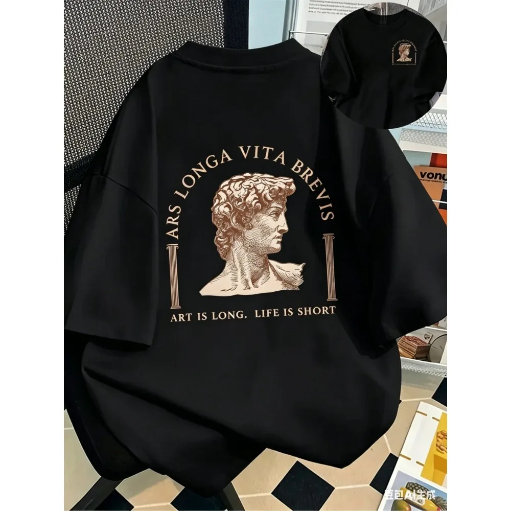 David Statue of Double-sided Printing Design Men's Fashion Art T-shirts Can Daily Leisure Sports The New Popular At Home
David Statue of Double-sided Printing Design Men's Fashion Art T-shirts Can Daily Leisure Sports The New Popular At Home