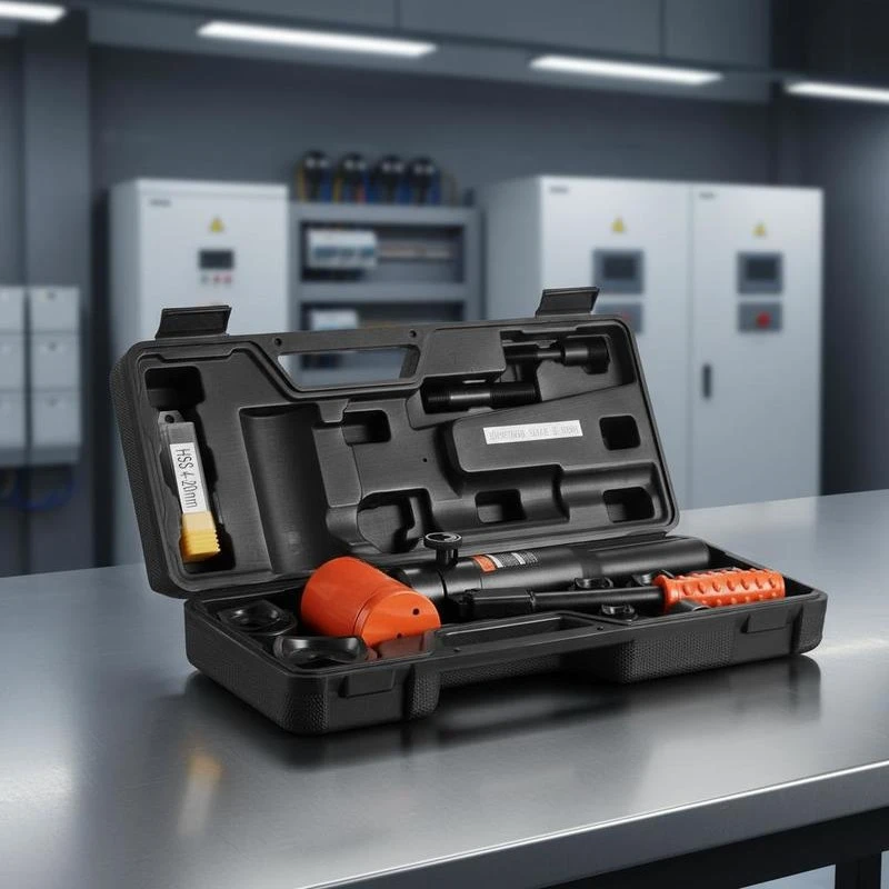 Knockout Punch Set, 10 Ton Hydraulic Knockout Set, 1/2" to 2" KO Tool Kit Hole Making Tool, KO Tools Kit W/6 Dies for Metal Electrical Cabinets, Electrical Control Cabinets, Switch Cabinets
Knockout Punch Set, 10 Ton Hydraulic Knockout Set, 1/2" to 2" KO Tool Kit Hole Making Tool, KO Tools Kit W/6 Dies for Metal Electrical Cabinets, Electrical Control Cabinets, Switch Cabinets
