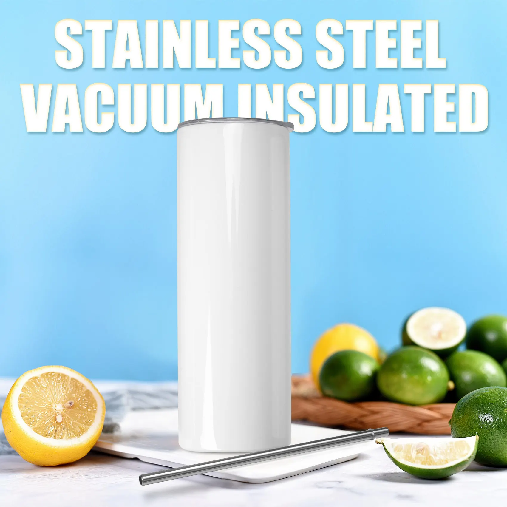 HGHO Sublimation Tumblers 20 Oz Skinny Straight,Stainless Steel Sublimation Blanks Skinny Tumbler,With Lid And Straw,4 Pack
HGHO Sublimation Tumblers 20 Oz Skinny Straight,Stainless Steel Sublimation Blanks Skinny Tumbler,With Lid And Straw,4 Pack