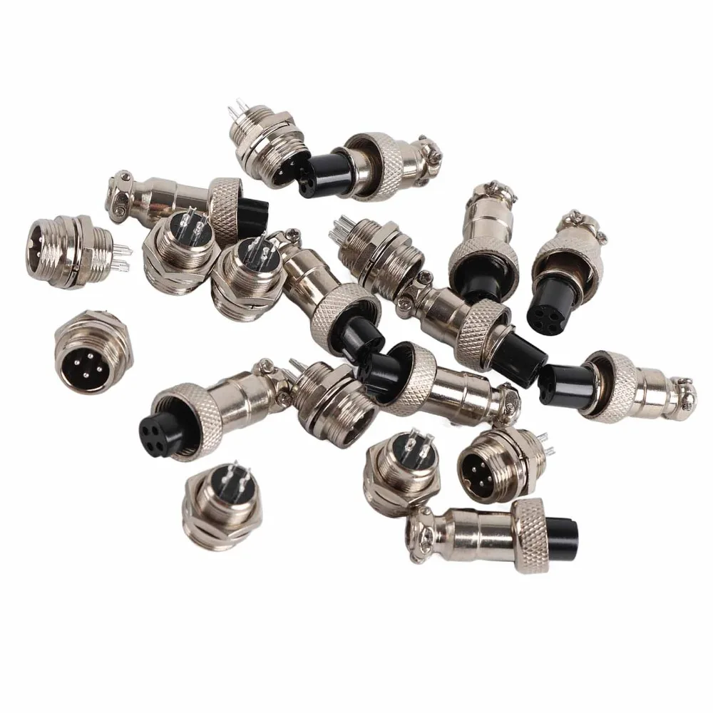 10 Set Electronic Components GX12 Aviation Connector 12mm 5A Aviation Plug 4 Pin Waterproof Socket Connector Power Chassis
10 Set Electronic Components GX12 Aviation Connector 12mm 5A Aviation Plug 4 Pin Waterproof Socket Connector Power Chassis