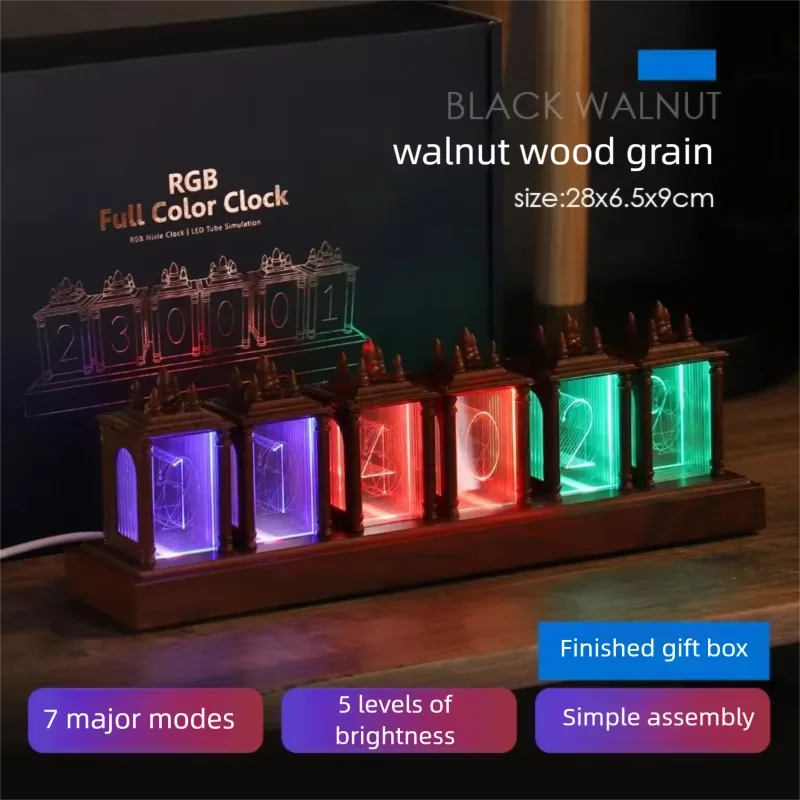 RGB Simulated Nixie Tube Clock - Gaming Room Desktop LED Lighting, Creative Digital Desktop Setup Decoration
RGB Simulated Nixie Tube Clock - Gaming Room Desktop LED Lighting, Creative Digital Desktop Setup Decoration