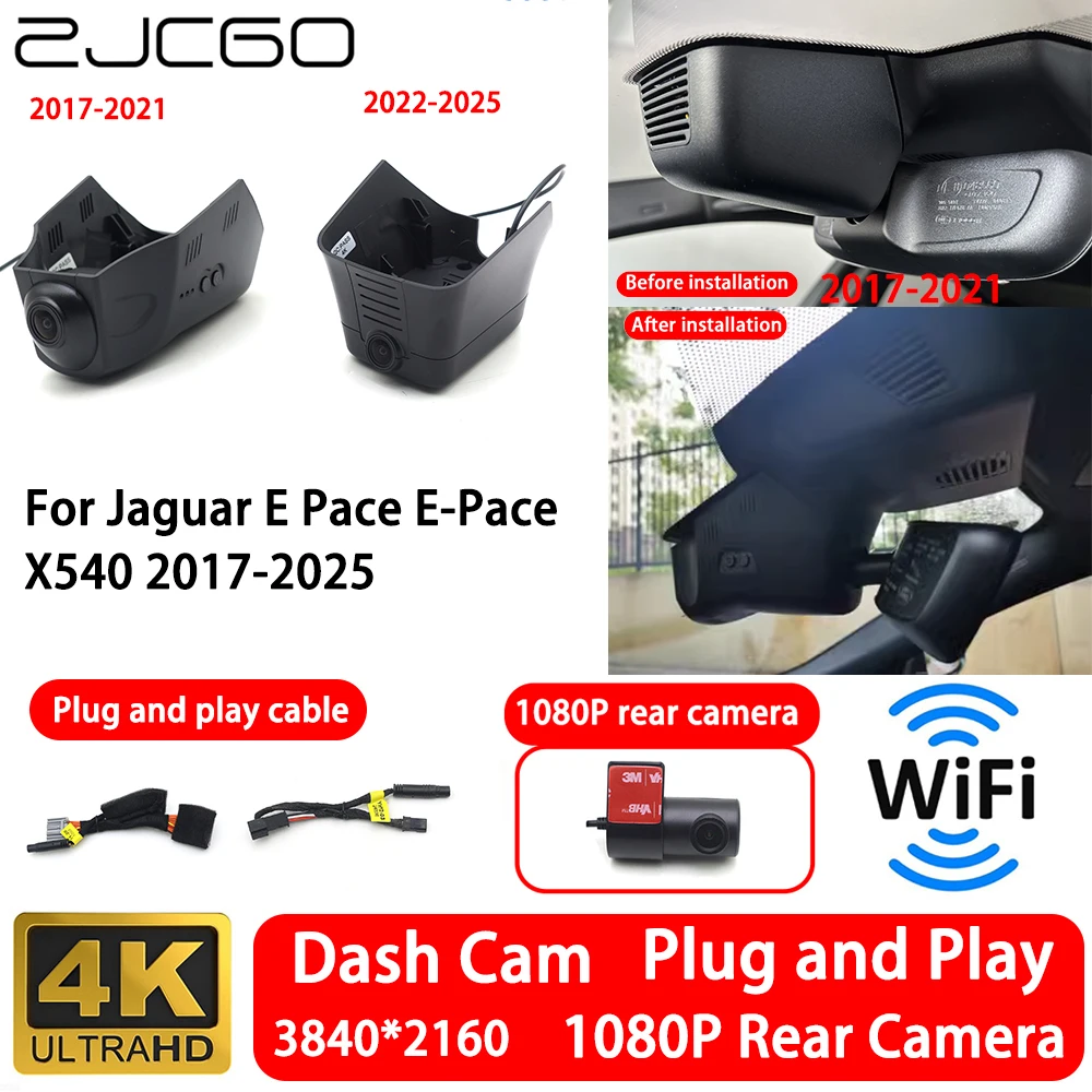 for Jaguar E Pace E-Pace X540 2017-2025 4K 2160P Front Rear Camera Dash Cam Wifi Plug and Play Video Recorder Loop Recording
for Jaguar E Pace E-Pace X540 2017-2025 4K 2160P Front Rear Camera Dash Cam Wifi Plug and Play Video Recorder Loop Recording