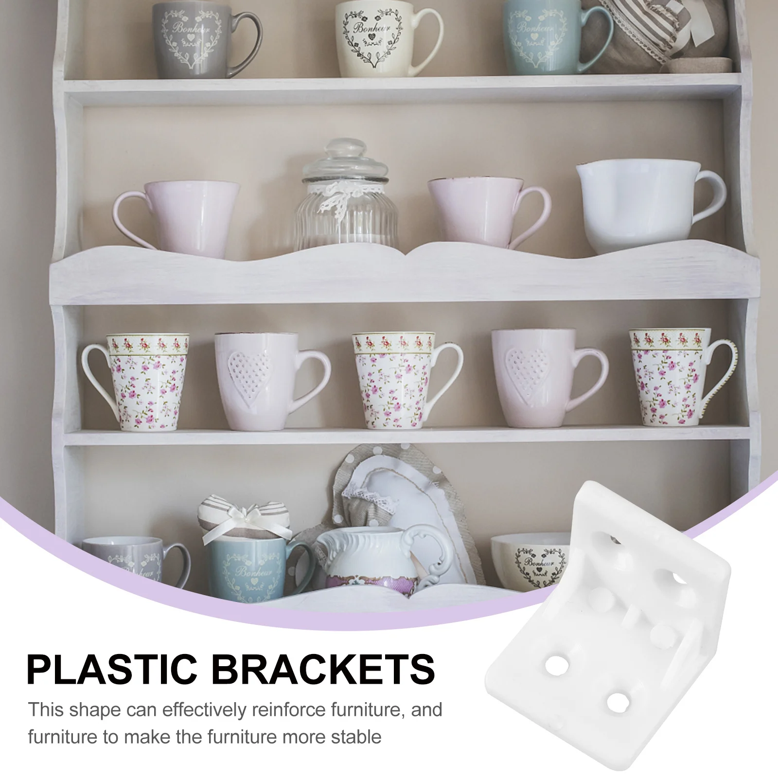 20Pcs L Shape Corner Angle Brackets Plastic Heavy Duty Corner Shelf Support for Home Furniture Garden Kitchen Bedroom Bathroom
20Pcs L Shape Corner Angle Brackets Plastic Heavy Duty Corner Shelf Support for Home Furniture Garden Kitchen Bedroom Bathroom