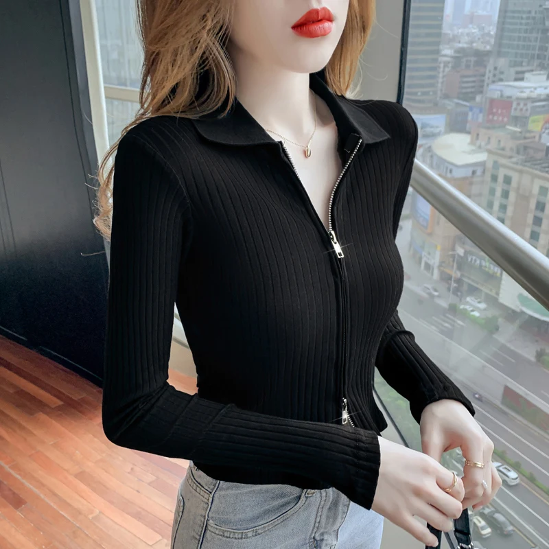 Вязаный кардиган Bla Ne с двойной молнией, приталенный, укороченный, для женщин, весенний модный дизайн, корейский стиль, с длинными рукавами
Вязаный кардиган Bla Ne с двойной молнией, приталенный, укороченный, для женщин, весенний модный дизайн, корейский стиль, с длинными рукавами