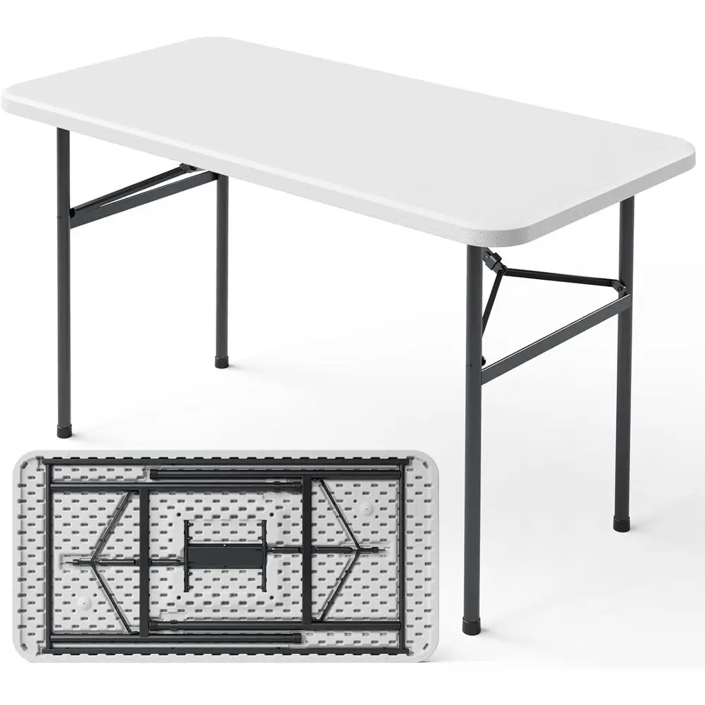 Portable Heavy-Duty Plastic Folding Table with Steel Legs, Supports 400 lbs, Suitable for Indoor and Outdoor Use, Picnics, Campi
Portable Heavy-Duty Plastic Folding Table with Steel Legs, Supports 400 lbs, Suitable for Indoor and Outdoor Use, Picnics, Campi