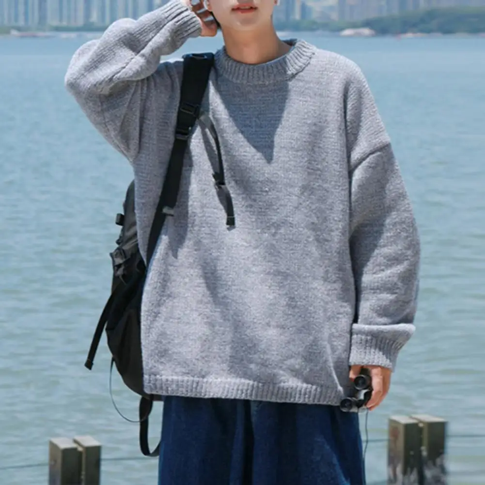 Men Round Neck Sweater Stylish Men's Knitwear for Autumn Winter Soft Warm Round Neck Sweater Solid V-neck Pullover Casual Long
Men Round Neck Sweater Stylish Men's Knitwear for Autumn Winter Soft Warm Round Neck Sweater Solid V-neck Pullover Casual Long