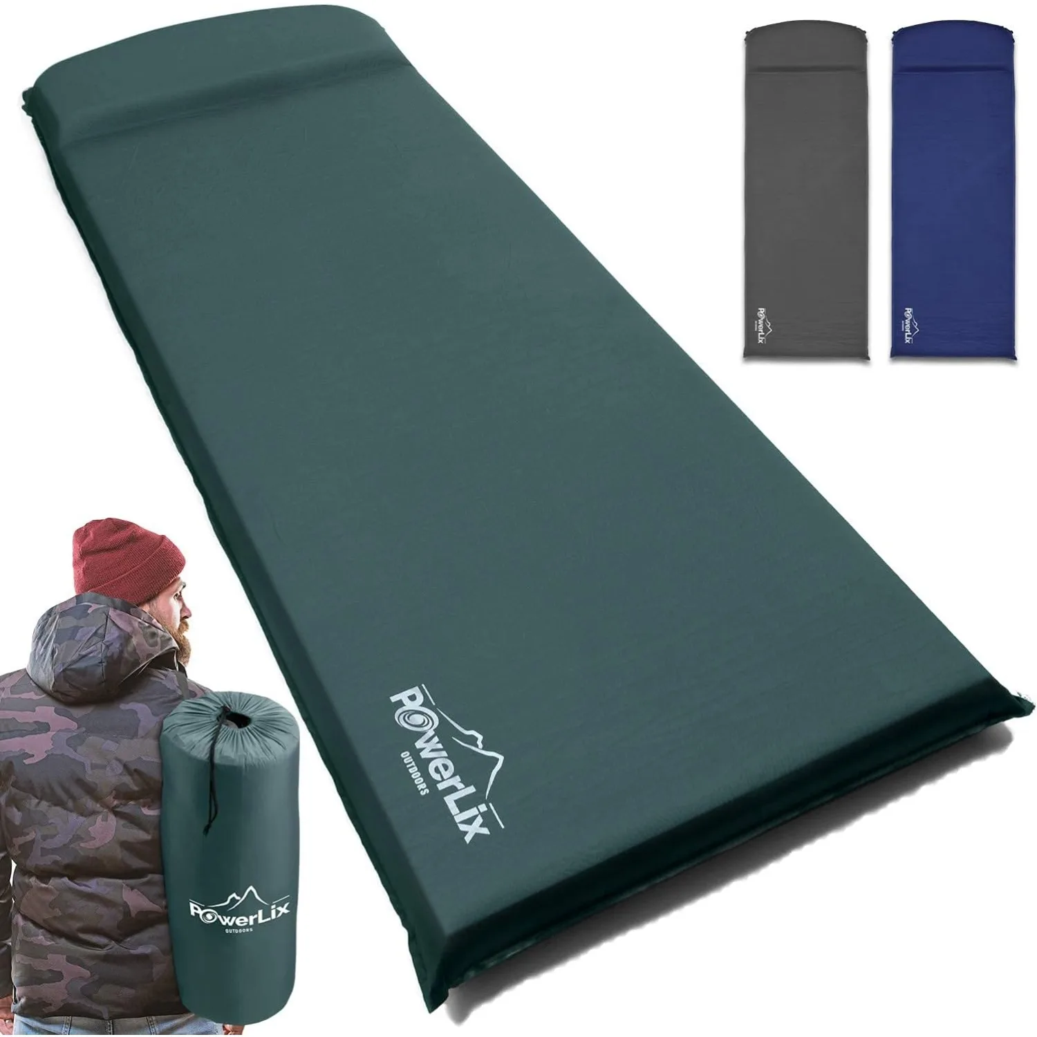 POWERLIX X-Large Portable Self-Inflating Foam Sleeping Pad, 3-Inch Thick, Fits in Carry Bag
POWERLIX X-Large Portable Self-Inflating Foam Sleeping Pad, 3-Inch Thick, Fits in Carry Bag