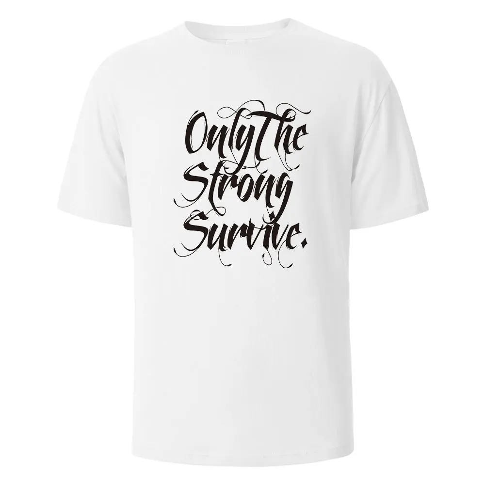 Only The Strong Survive Print T-Shirt Summer Tees For Men Women 100% Cotton O-neck Oversize Casual Short sleeved TopsZQ
Only The Strong Survive Print T-Shirt Summer Tees For Men Women 100% Cotton O-neck Oversize Casual Short sleeved TopsZQ