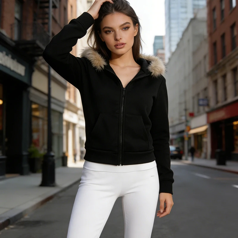Sexy Slimming Plush Collar Solid Color Cardigan Sweatshirt Street Wear American Y2K Harajuku Gothic Women's Clothing Hoodie Top
Sexy Slimming Plush Collar Solid Color Cardigan Sweatshirt Street Wear American Y2K Harajuku Gothic Women's Clothing Hoodie Top