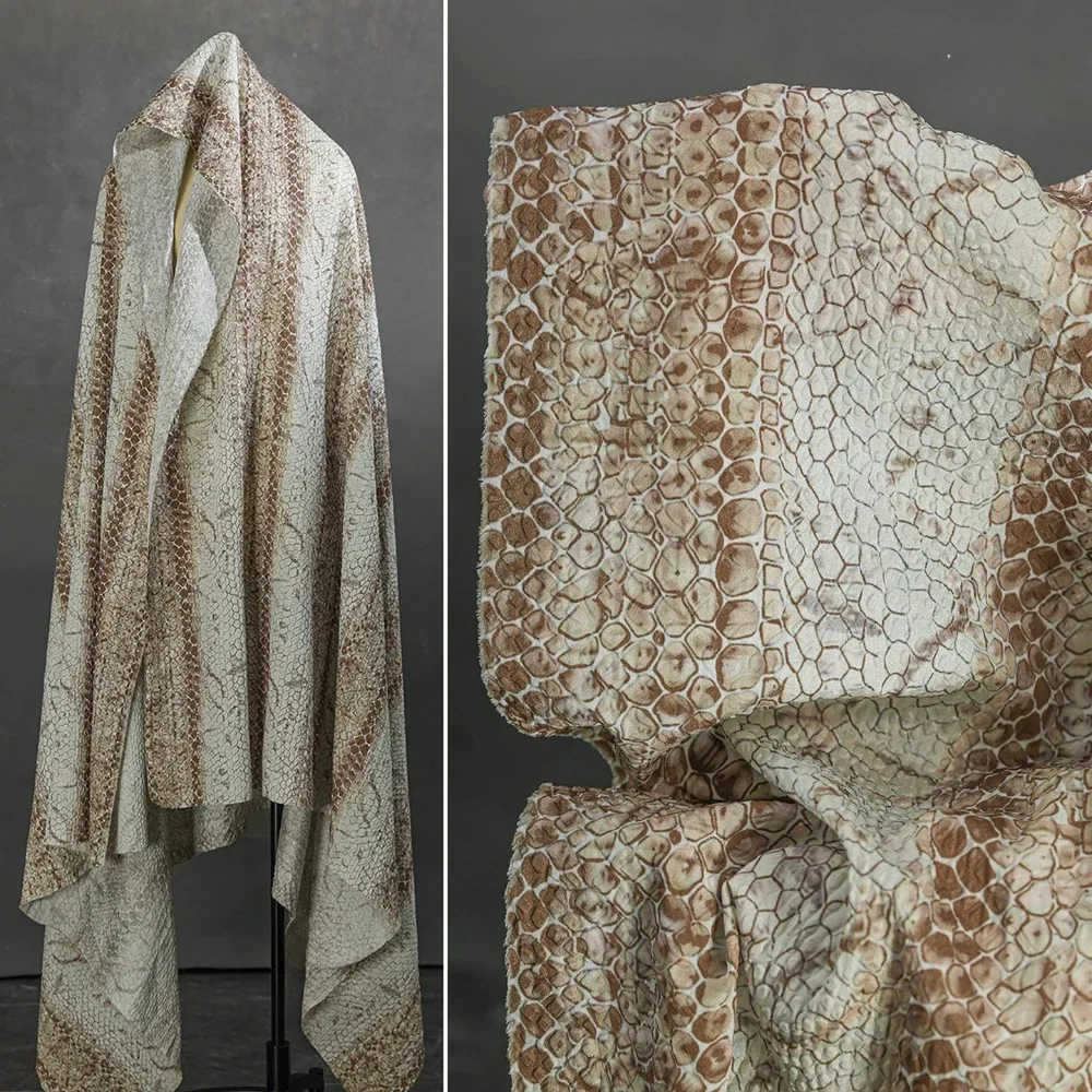 Brown Snake Like Embossed Fabric for Soft DIY Sewing Dress Shirt Clothing Fashion Designer Cloth By The Meter Material
Brown Snake Like Embossed Fabric for Soft DIY Sewing Dress Shirt Clothing Fashion Designer Cloth By The Meter Material