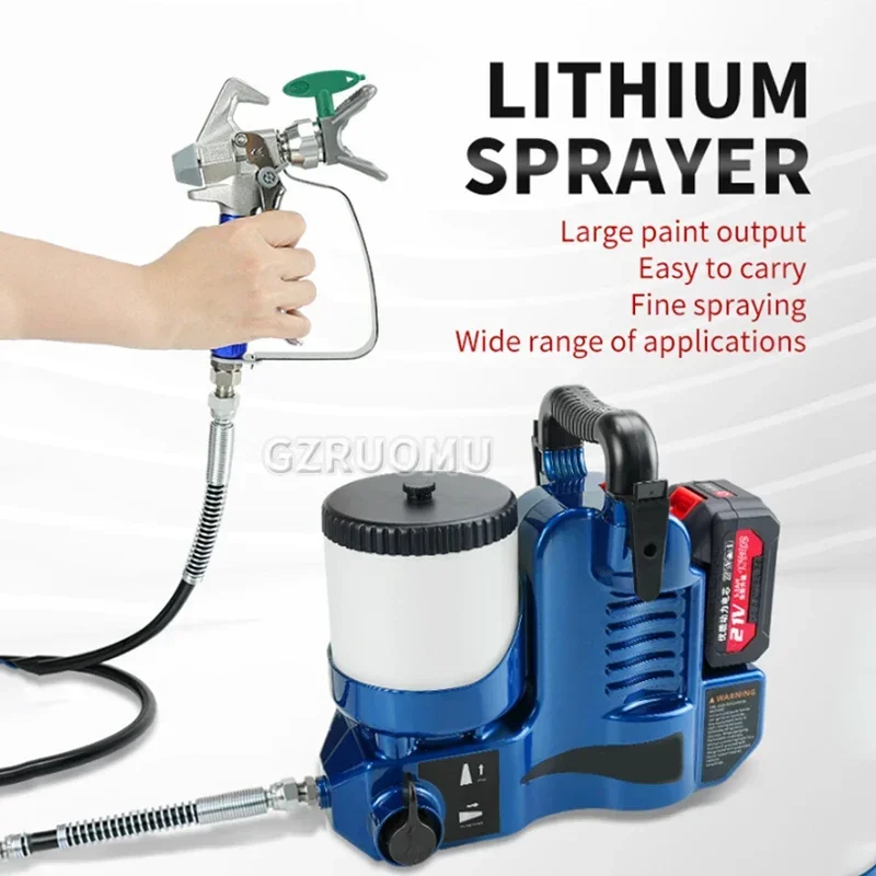1.2L Airless Paint Sprayer Back Strap Machine Portable Electric Spray Gun Household High Power Paint Airbrush Lithium Battery
1.2L Airless Paint Sprayer Back Strap Machine Portable Electric Spray Gun Household High Power Paint Airbrush Lithium Battery