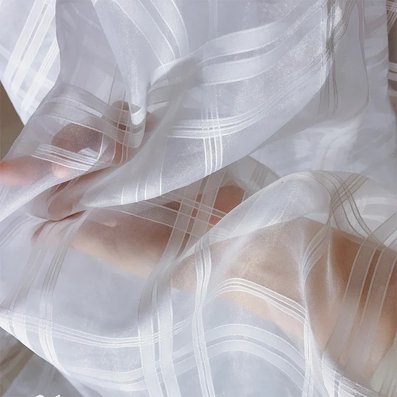 Mesh Clothing Fabric Stripe Creative Large Grid Perspective Wedding Dress Designer Cloth Diy Sewing Wholesale By The Meter
Mesh Clothing Fabric Stripe Creative Large Grid Perspective Wedding Dress Designer Cloth Diy Sewing Wholesale By The Meter