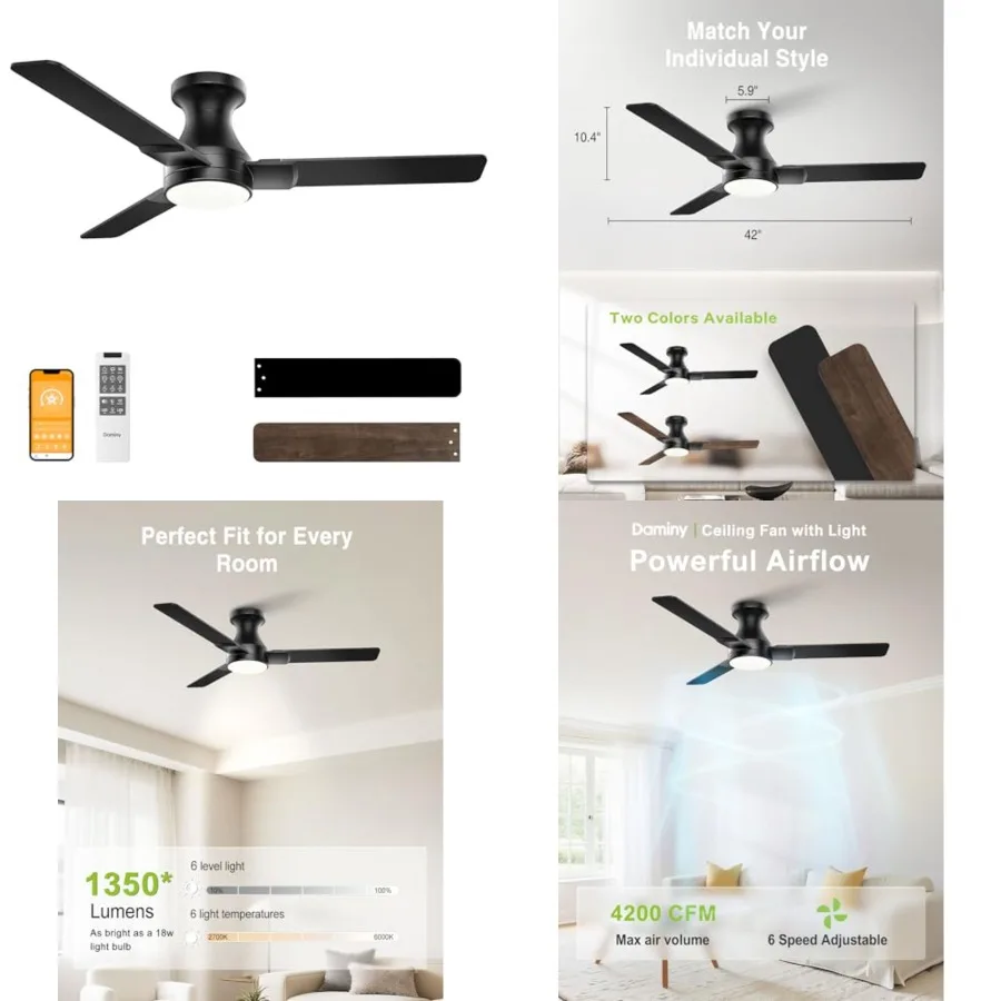 ch Ceilg Fans with Lights, 3 Blades, 6CCT, Low Profile Ceiling Fan with Light and Remote Control, Ceiling Fan for Bedroom, Kitc
ch Ceilg Fans with Lights, 3 Blades, 6CCT, Low Profile Ceiling Fan with Light and Remote Control, Ceiling Fan for Bedroom, Kitc