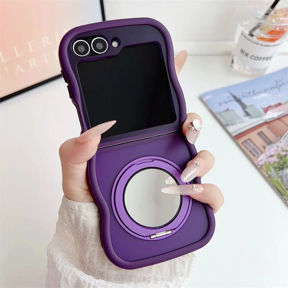 Matte Wave Magnetic Stand Phone Case For Samsung Z Flip 7 6 5 4 3 flip6 zflip6 flip5 Luxury Rotation Fold Bracket Frosted Cover
Matte Wave Magnetic Stand Phone Case For Samsung Z Flip 7 6 5 4 3 flip6 zflip6 flip5 Luxury Rotation Fold Bracket Frosted Cover