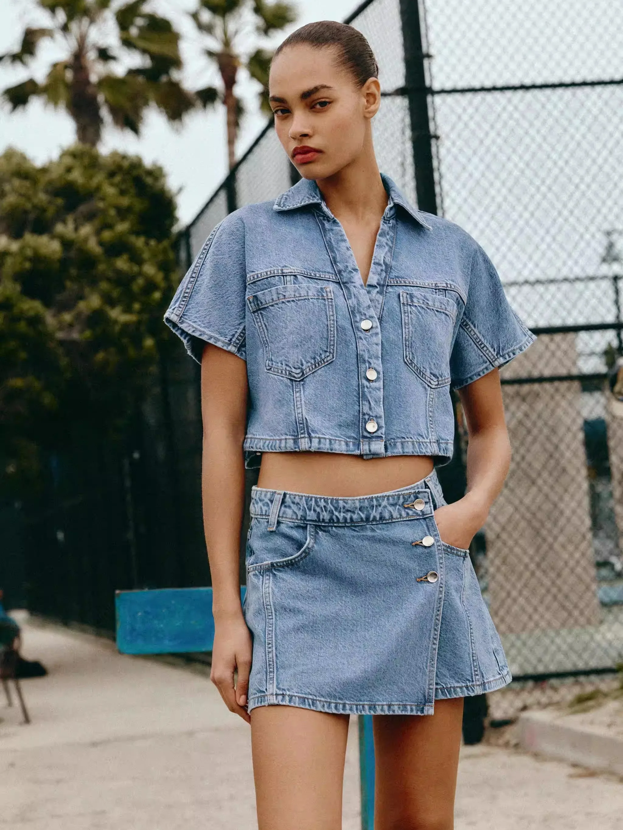 New Summer Women's Denim Short Shirt Skirt Pants Ethnic Stage Costume 25-35 Years Old 2026 Summer Collection
New Summer Women's Denim Short Shirt Skirt Pants Ethnic Stage Costume 25-35 Years Old 2026 Summer Collection