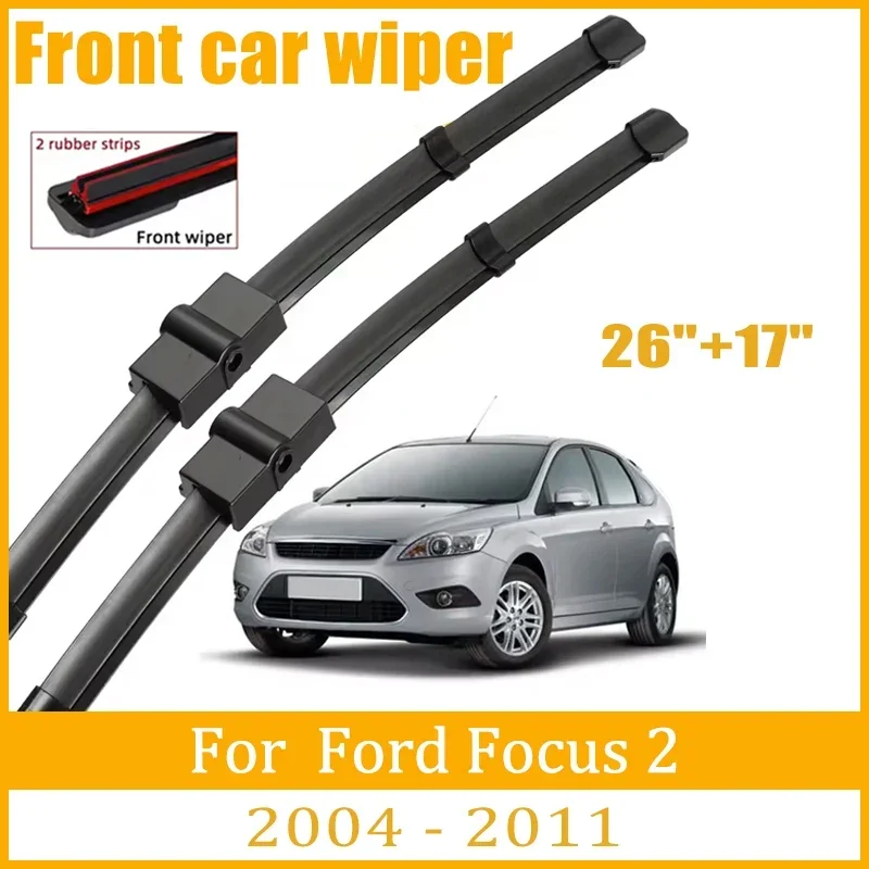 For Ford Focus 2 2004 - 2011 2005 2006 2007 Wiper Front Wiper Blades Windshield Windscreen Window Brush 26"+17" Car Accessories
For Ford Focus 2 2004 - 2011 2005 2006 2007 Wiper Front Wiper Blades Windshield Windscreen Window Brush 26"+17" Car Accessories