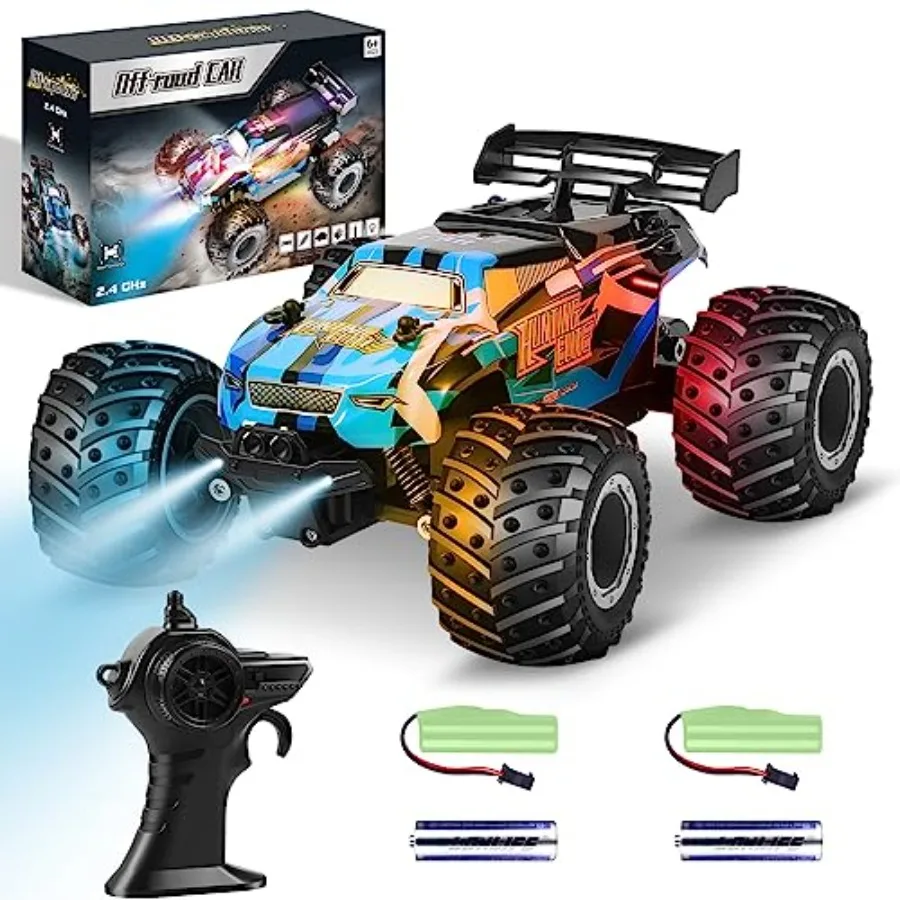 Remote Control Car, Remote Control Truck, 2.4Ghz All Terrain Off-Road Monster Truck, 20 KM/H Rc Cars with LED Bodylight and 2 R
Remote Control Car, Remote Control Truck, 2.4Ghz All Terrain Off-Road Monster Truck, 20 KM/H Rc Cars with LED Bodylight and 2 R