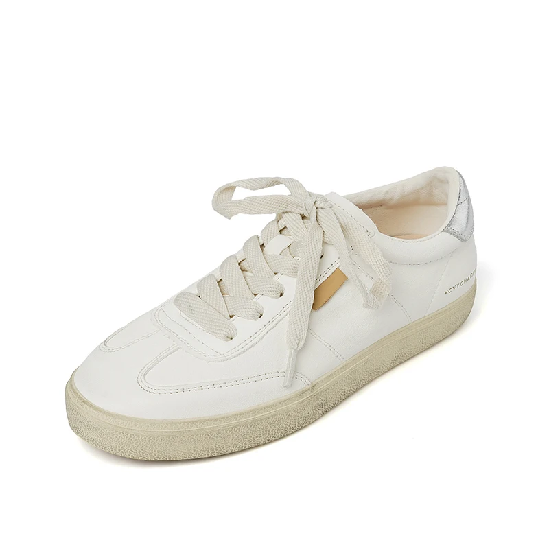 Women Basic Sneakers Genuine Leather Flats 2025 New Trend Rubber Outsole Flats Lace-Up Round Toe Horsehide Casual White Shoes
Women Basic Sneakers Genuine Leather Flats 2025 New Trend Rubber Outsole Flats Lace-Up Round Toe Horsehide Casual White Shoes