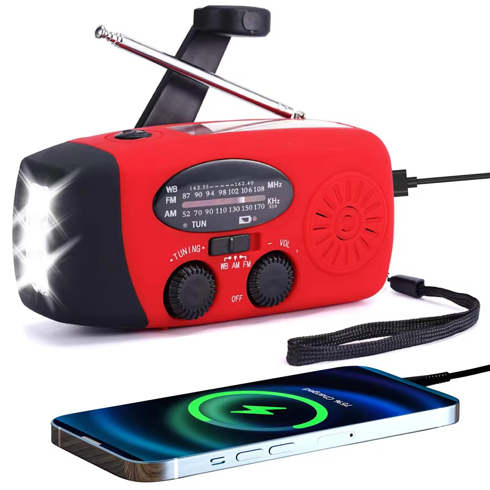 2000mah Power Bank Usb Rechargeable Radio LED Flashlight AM FM Noaa Noodradio Weather Portable Emergency Solar Hand Crank Radio
2000mah Power Bank Usb Rechargeable Radio LED Flashlight AM FM Noaa Noodradio Weather Portable Emergency Solar Hand Crank Radio