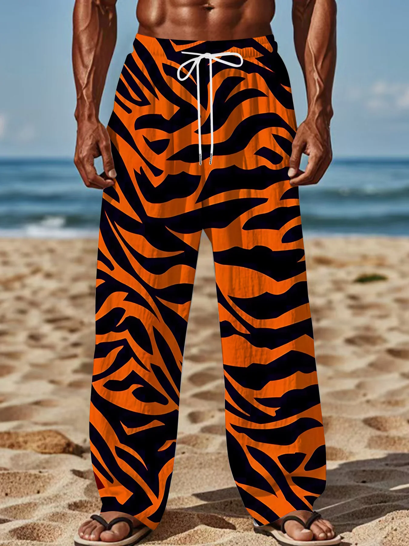Colorful Striped Lines 3D Printed Men's and Women's Beach Pants with Elastic Waist, Casual and Fashionable Streetwear Pants
Colorful Striped Lines 3D Printed Men's and Women's Beach Pants with Elastic Waist, Casual and Fashionable Streetwear Pants