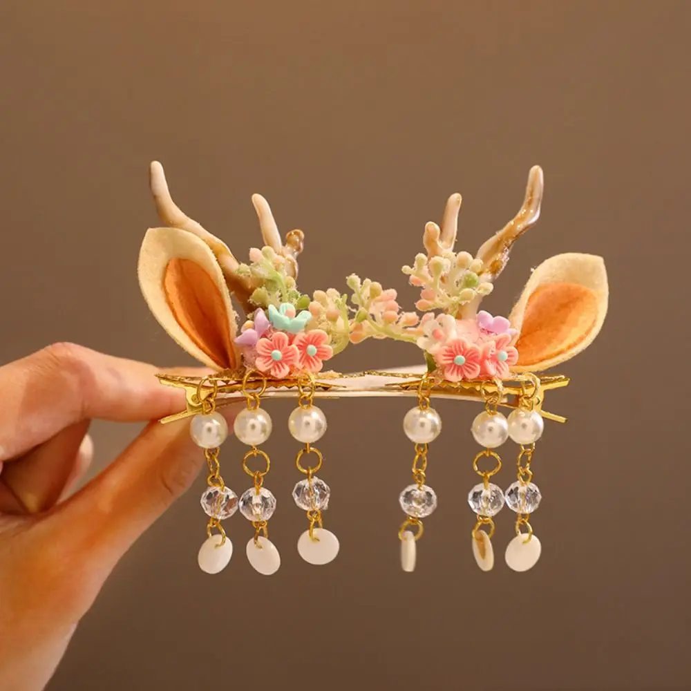 Deer Horn Shape Ancient Style Hairpin Han Clothes Accessories Flower Children Hair Clip Tassel Duckbill Clip Hanfu HeadWear
Deer Horn Shape Ancient Style Hairpin Han Clothes Accessories Flower Children Hair Clip Tassel Duckbill Clip Hanfu HeadWear