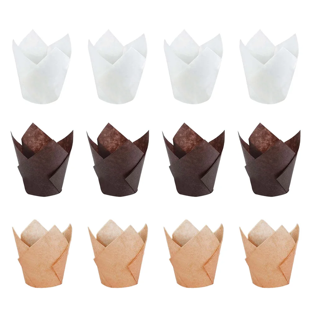 300pcs Cake Cups Paper Tulip Muffin Wrappers Cupcake Liners White Beige Brown Disposable Baking Tools Strong
300pcs Cake Cups Paper Tulip Muffin Wrappers Cupcake Liners White Beige Brown Disposable Baking Tools Strong