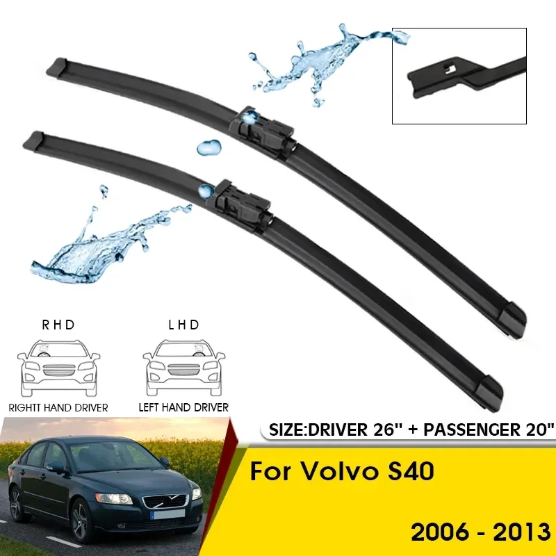 Car Wiper Blades For Volvo S40 2006-2013 Windshield Windscreen Front Window Blades 26"+20" Car Accessories
Car Wiper Blades For Volvo S40 2006-2013 Windshield Windscreen Front Window Blades 26"+20" Car Accessories