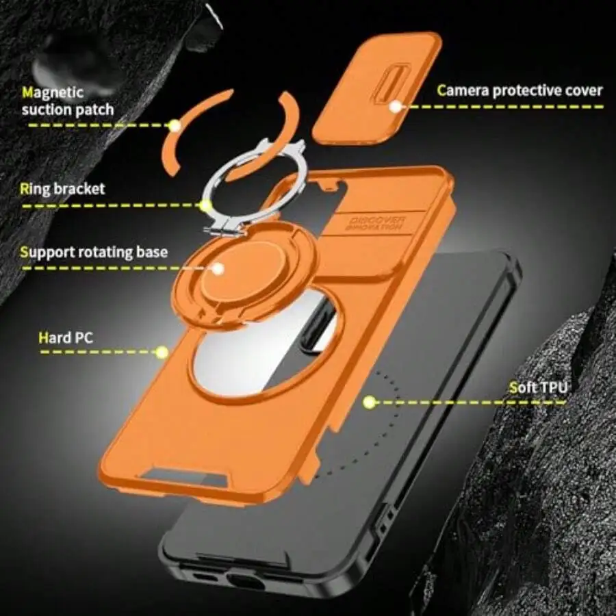 Orange Phone Case For LG Stylus 5G 2025 With Camera Cover And Rotating Ring Kickstand
Orange Phone Case For LG Stylus 5G 2025 With Camera Cover And Rotating Ring Kickstand