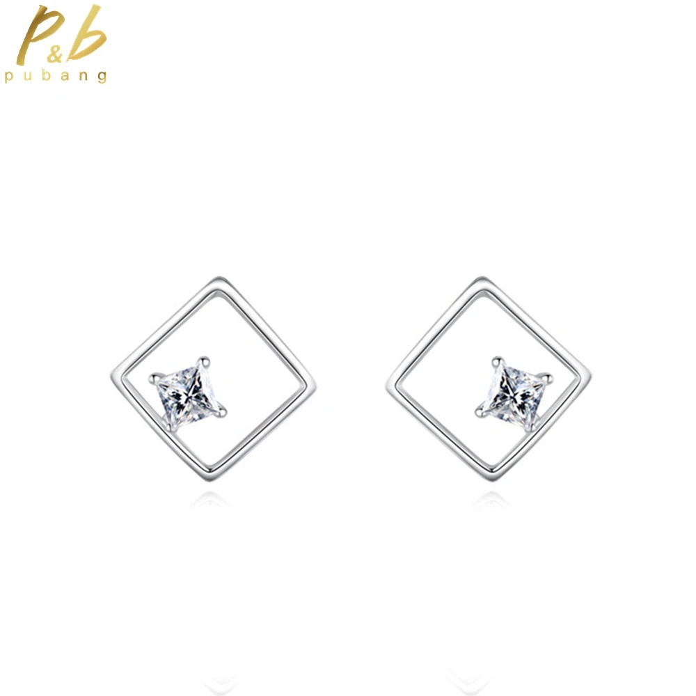 PuBang Fine Jewelry Solid 925 Sterling Silver Simple Gemstone High Carbon Diamond Stud Earrings for Women Wedding Gift Wholesale
PuBang Fine Jewelry Solid 925 Sterling Silver Simple Gemstone High Carbon Diamond Stud Earrings for Women Wedding Gift Wholesale