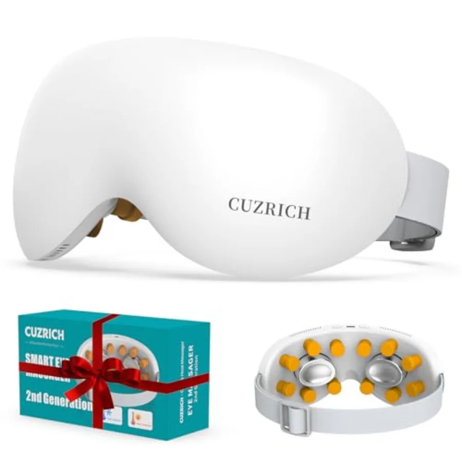 Eye Massager with Heat and Vibration and Cooling - Heated Cooling Eye Mask with Rapid Temp Control 4 Massage Modes 3 Temp Modes
Eye Massager with Heat and Vibration and Cooling - Heated Cooling Eye Mask with Rapid Temp Control 4 Massage Modes 3 Temp Modes