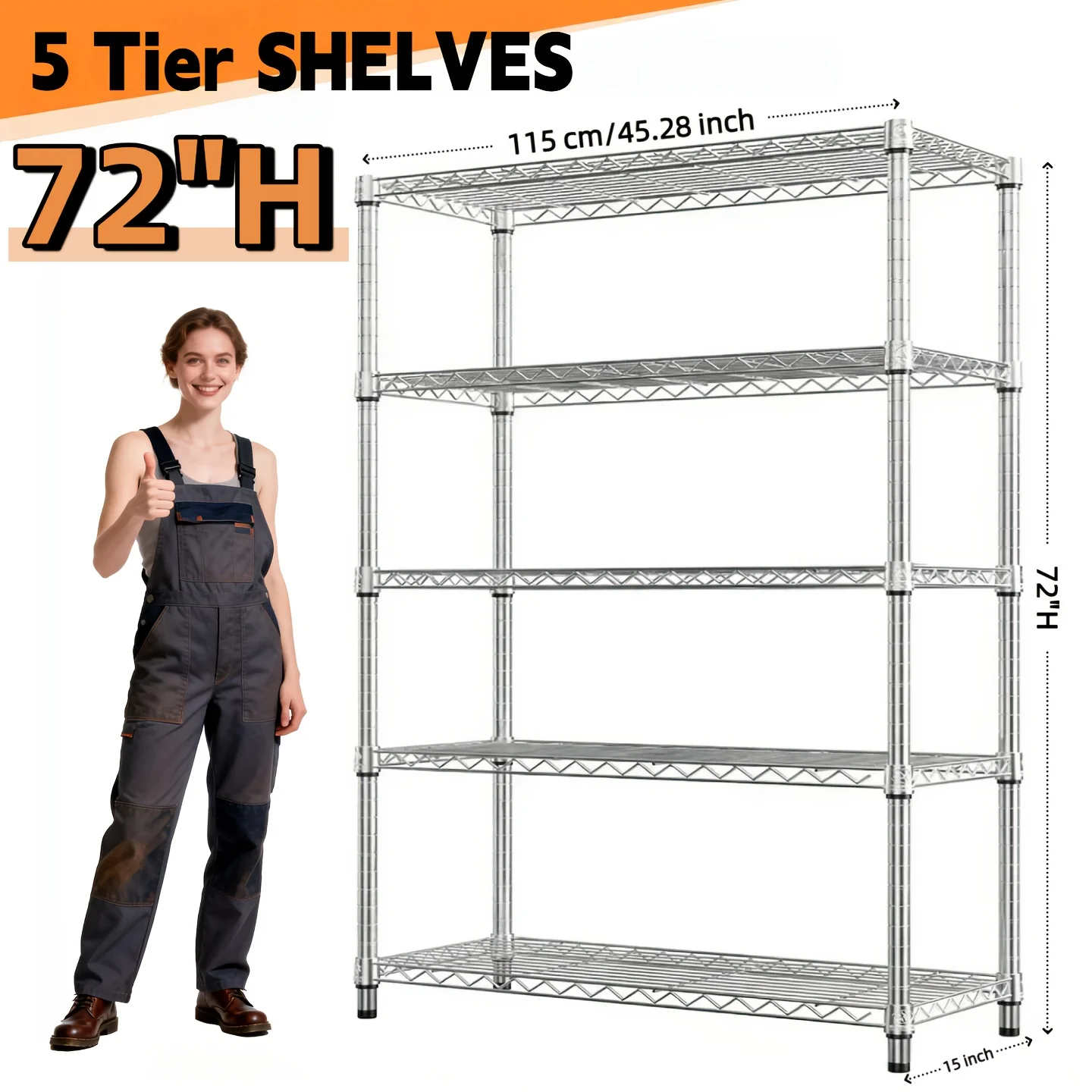IZEUK 4/5 Tier Large Tool Storage Rack, Metal Storage Shelves Garage Organization And Storage, Storage Rack Wire Shelving, Stora
IZEUK 4/5 Tier Large Tool Storage Rack, Metal Storage Shelves Garage Organization And Storage, Storage Rack Wire Shelving, Stora