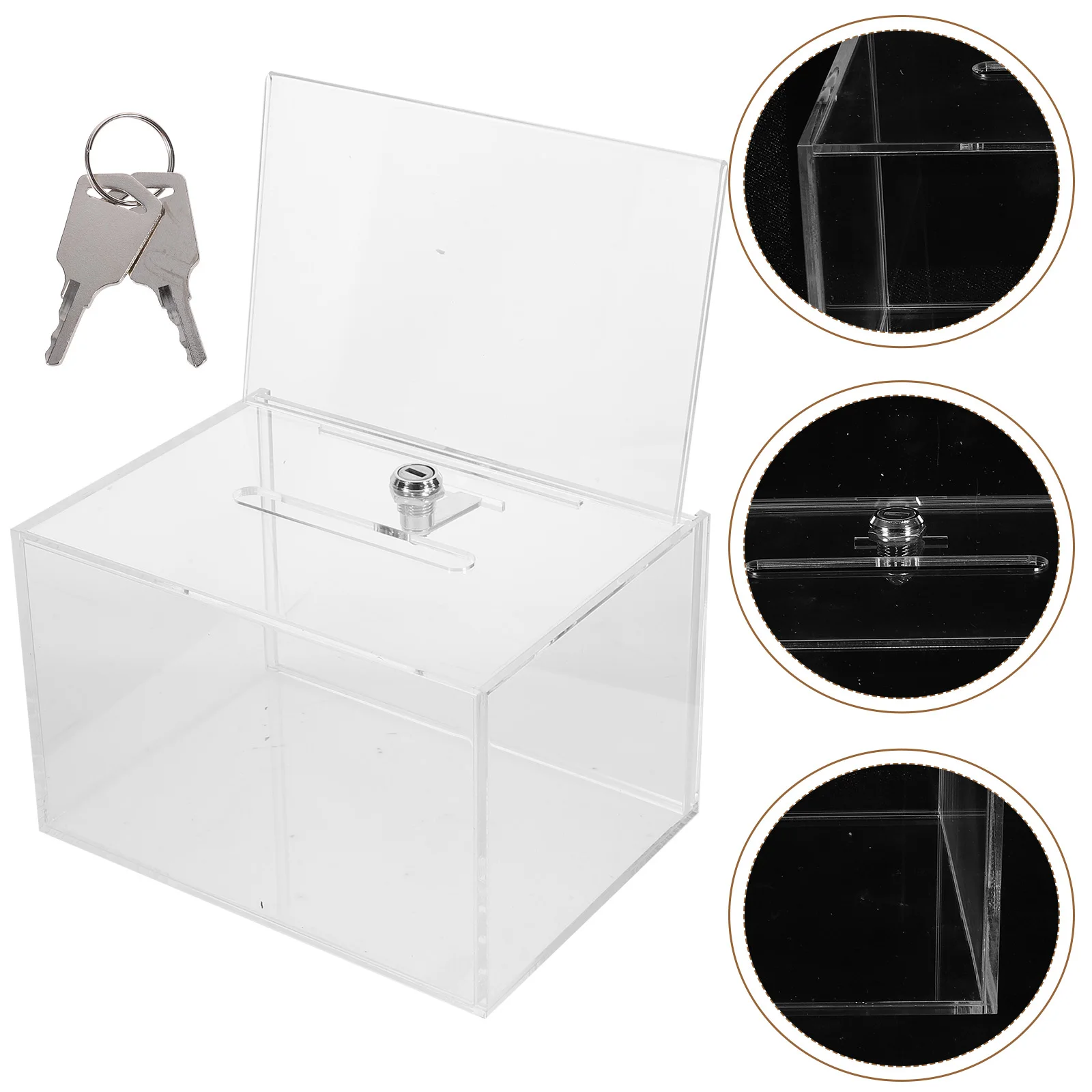 1Set Scratch Resistant Acrylic Donation Box with Lock Suggestion Complain Letter Voting Storage Public Ballot Collection Box
1Set Scratch Resistant Acrylic Donation Box with Lock Suggestion Complain Letter Voting Storage Public Ballot Collection Box