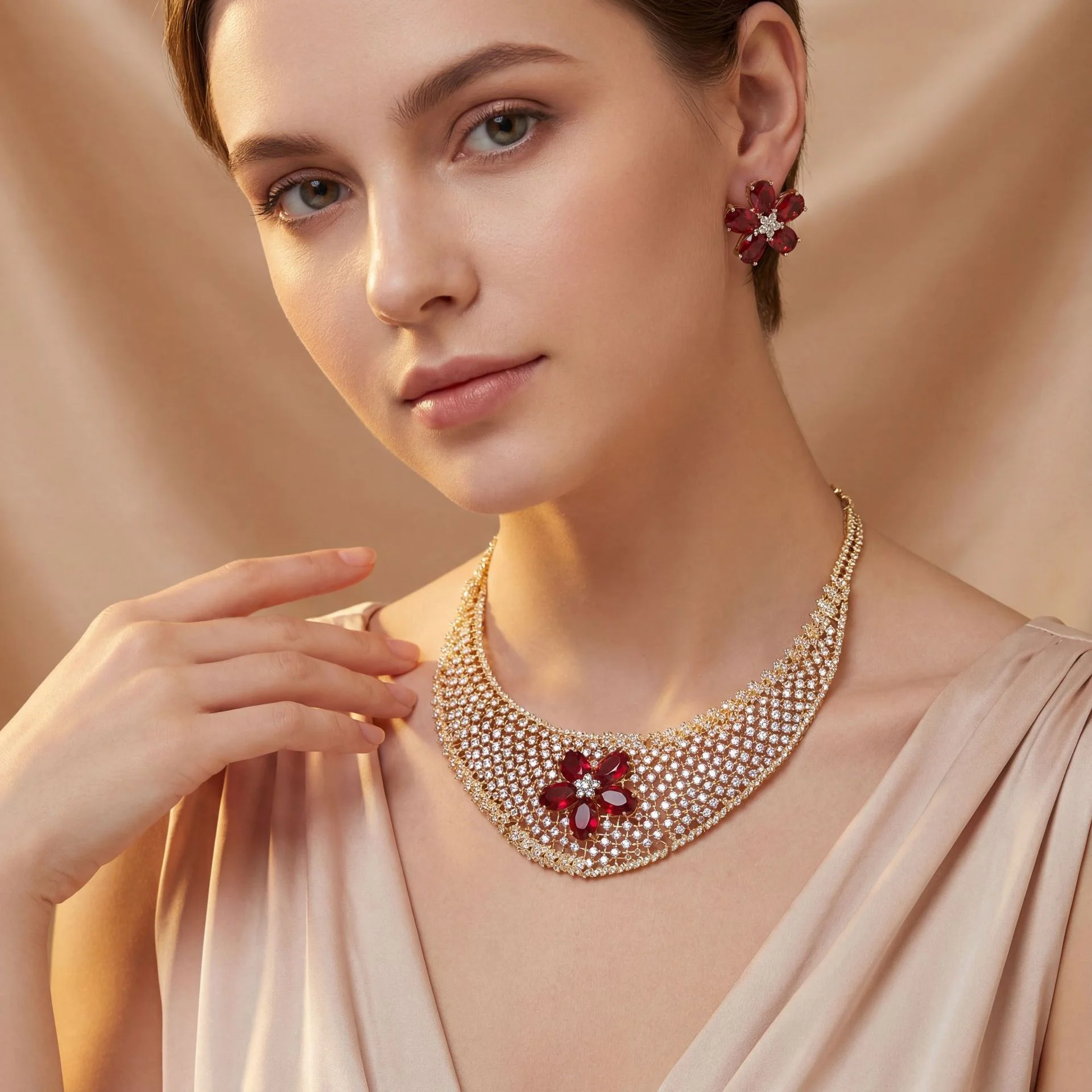 Bold Style Hollow Leaf & Flower Jewelry Set, Sparkling Zircon Inlaid Pendant Necklace & Earrings, Elegant Women Accessories
Bold Style Hollow Leaf & Flower Jewelry Set, Sparkling Zircon Inlaid Pendant Necklace & Earrings, Elegant Women Accessories