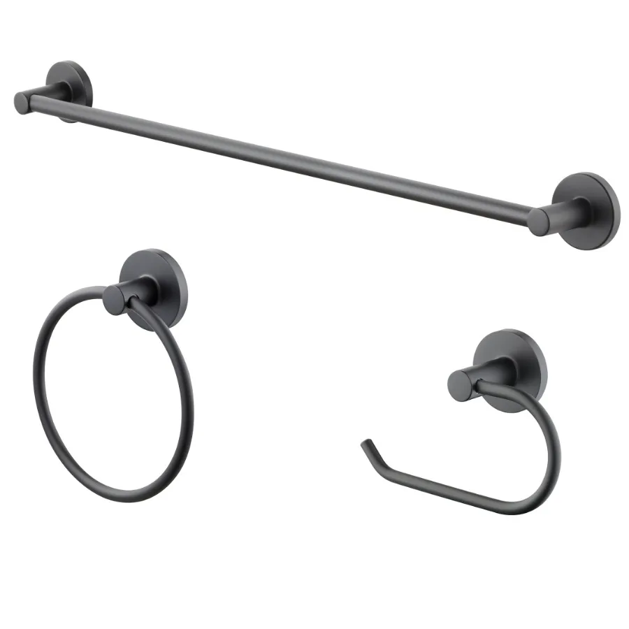Modern Round 3-Piece Bath Accessory Kit in Matte Black
Modern Round 3-Piece Bath Accessory Kit in Matte Black