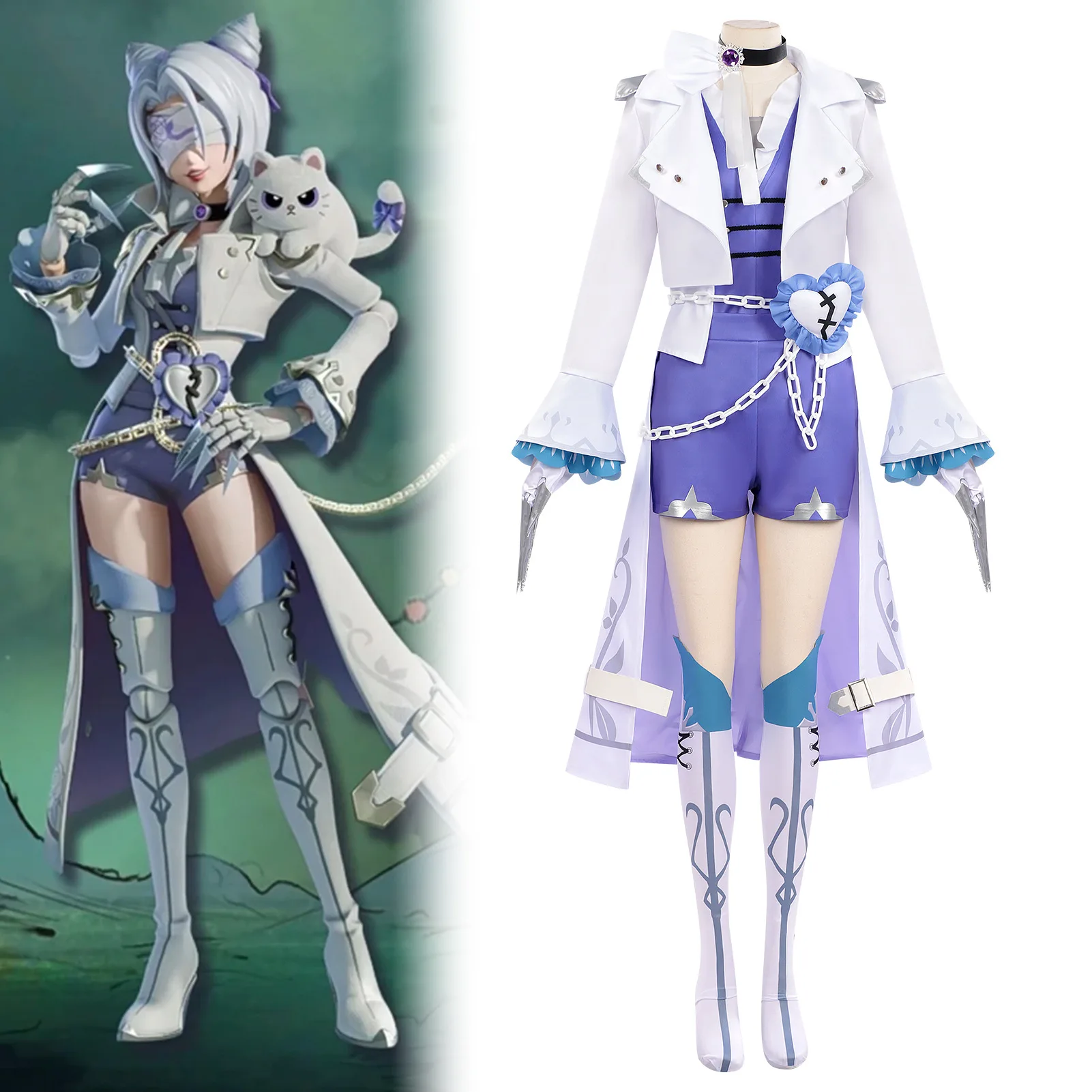 Eggy Party Shadow Claw Vantia Jade Cosplay Costume Cat Girl Cos Black Silver Gothic Outfit Halloween Role Play Clothing HCos
Eggy Party Shadow Claw Vantia Jade Cosplay Costume Cat Girl Cos Black Silver Gothic Outfit Halloween Role Play Clothing HCos