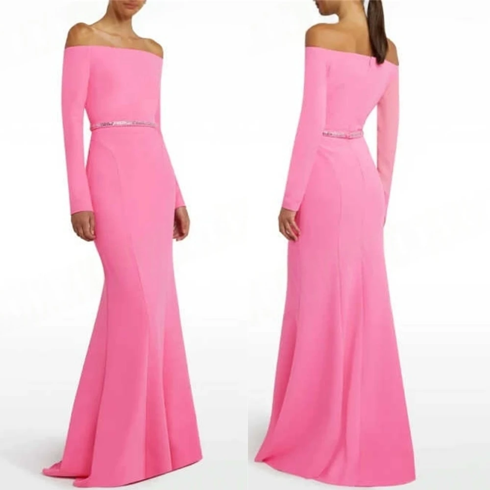 Customized Elegant Jersey Evening Dress Exquisite Long Sleeves Prom Dresses Modern Boat Neck Mermaid Special Occasion Gowns
Customized Elegant Jersey Evening Dress Exquisite Long Sleeves Prom Dresses Modern Boat Neck Mermaid Special Occasion Gowns