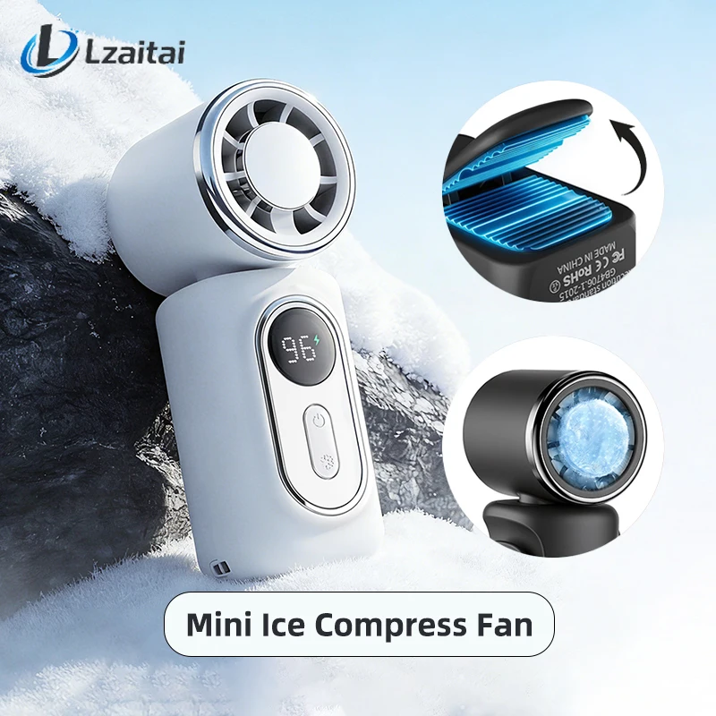 Mini Ice Compress Fan High Speed Cooling Ice Pack Fan 3000mAh 5 Speeds 180°Adjustable LED Display USB Rechargeable Portable Fans
Mini Ice Compress Fan High Speed Cooling Ice Pack Fan 3000mAh 5 Speeds 180°Adjustable LED Display USB Rechargeable Portable Fans