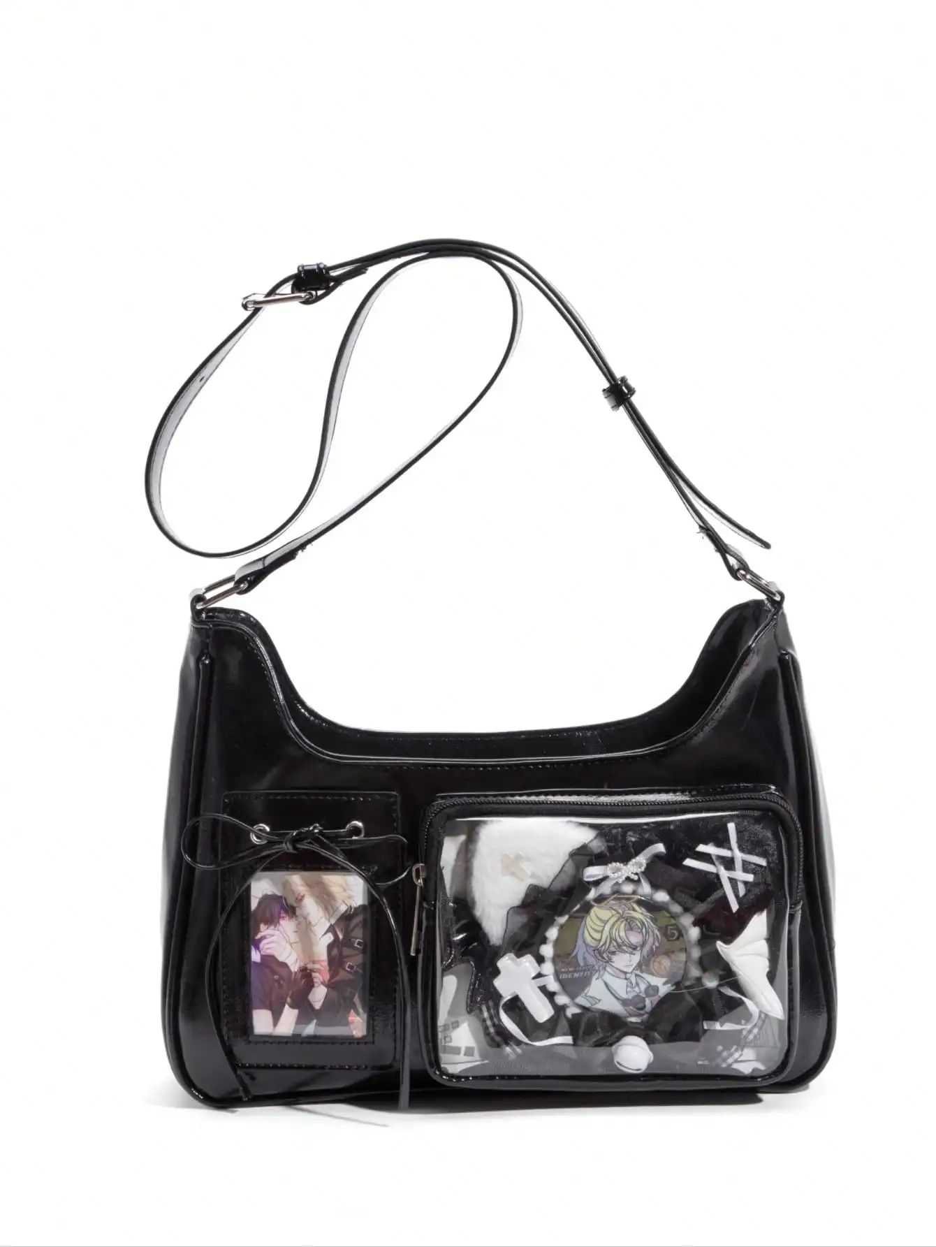 Сумка Ita Bag черная из искусственной кожи в стиле Y2K, сумка-седло с прозрачными карманами для женщин, повседневная сумка через плечо для ежедневных поездок на работу
Сумка Ita Bag черная из искусственной кожи в стиле Y2K, сумка-седло с прозрачными карманами для женщин, повседневная сумка через плечо для ежедневных поездок на работу