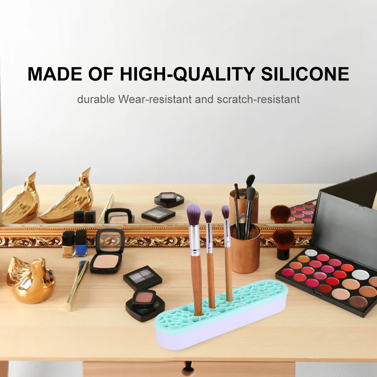 Makeup Organizer Box Silicone Storage Rack For Travel Home Camping Lightweight Brush Holder Durable Makeup Brush Shelf
Makeup Organizer Box Silicone Storage Rack For Travel Home Camping Lightweight Brush Holder Durable Makeup Brush Shelf
