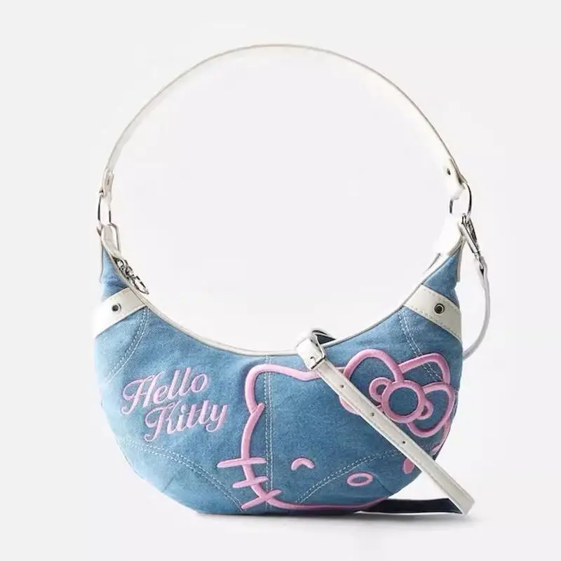 Джинсовая сумка Kawaii Hello Kitty, сумка для подмышек с вышивкой, женская сумка через плечо, Сумка с круассанами, женская модная сумка через плечо
Джинсовая сумка Kawaii Hello Kitty, сумка для подмышек с вышивкой, женская сумка через плечо, Сумка с круассанами, женская модная сумка через плечо