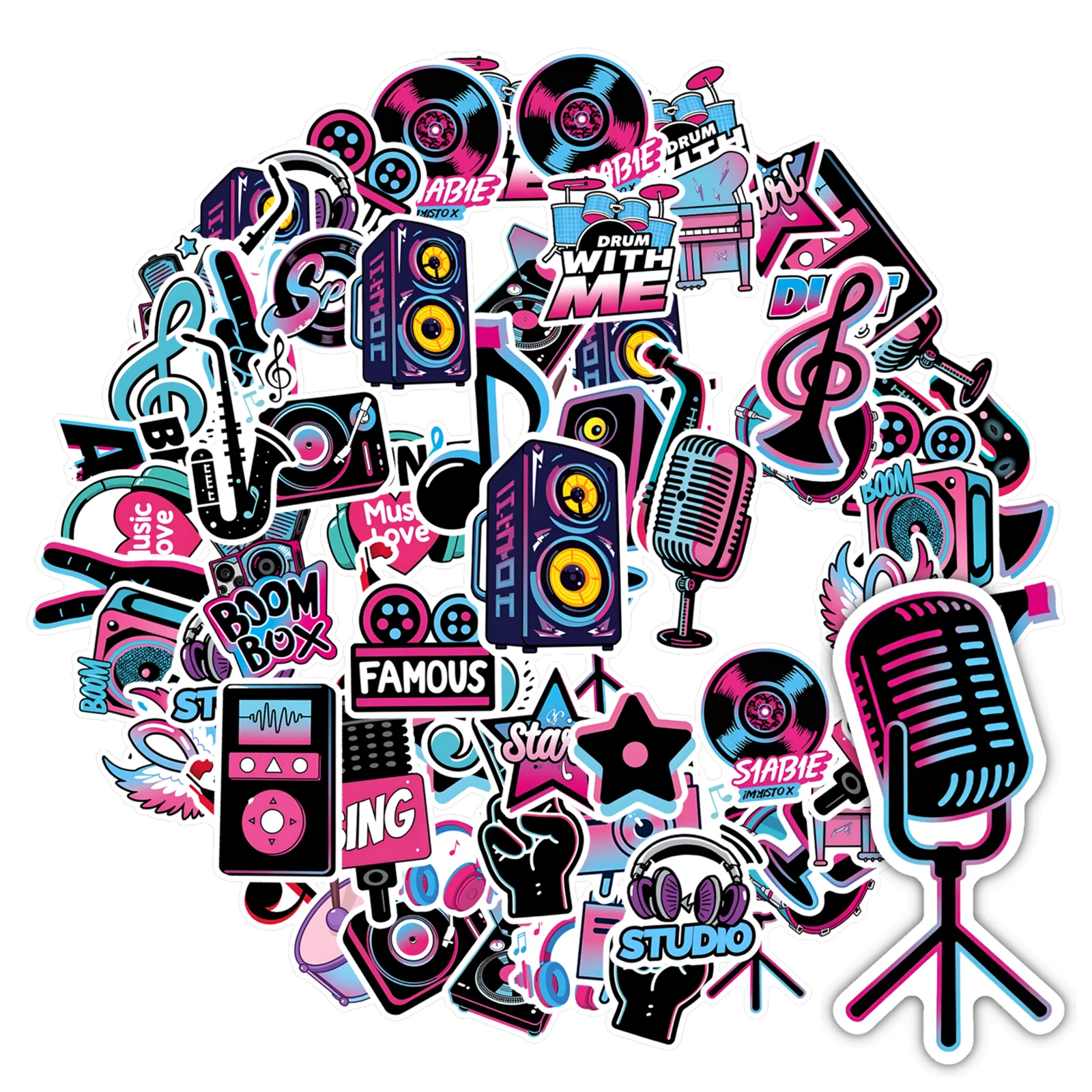 35pcs-50pcs Retro Music Stickers Playful Audio Instrument Stickers Stickers For Laptop Motorcycle Luggage Phone Guitar
35pcs-50pcs Retro Music Stickers Playful Audio Instrument Stickers Stickers For Laptop Motorcycle Luggage Phone Guitar