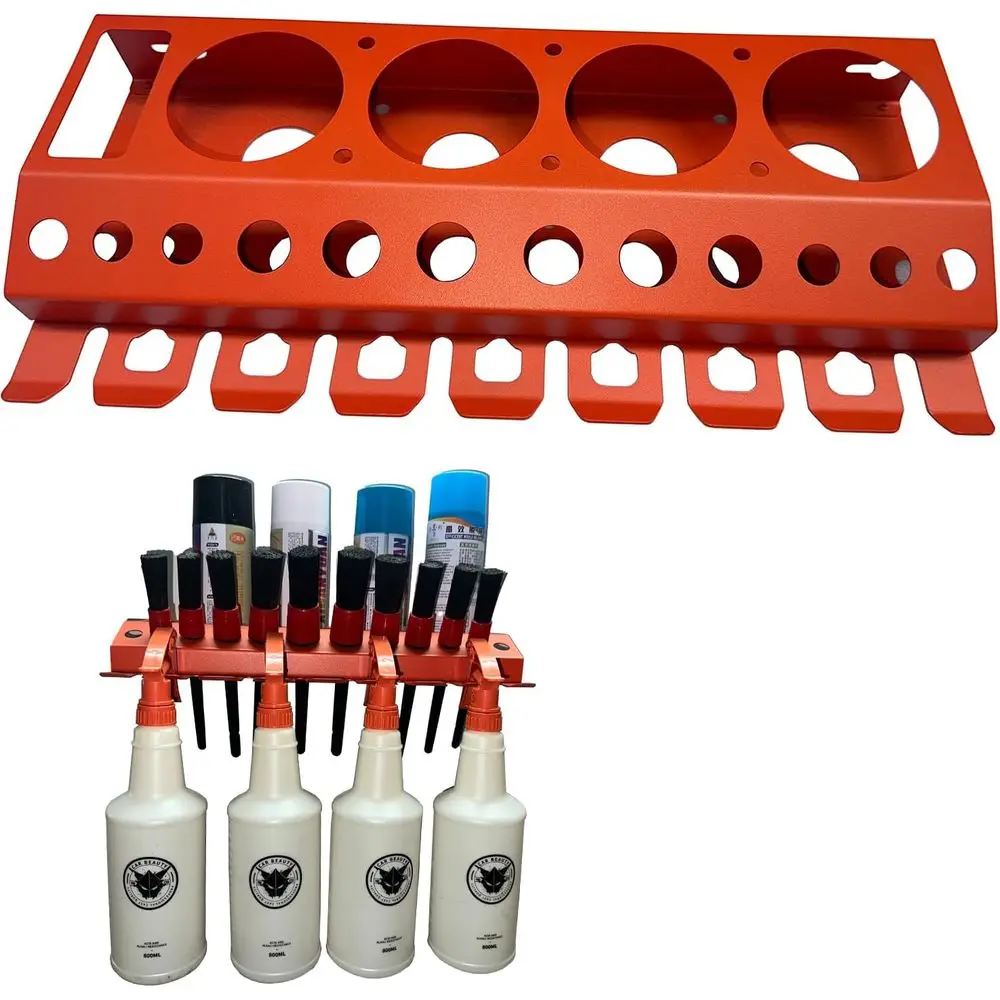 Orange Garage Workspace Organizer: Bottle, Brush, Spray Rack & Air Tool Holder (1pc)
Orange Garage Workspace Organizer: Bottle, Brush, Spray Rack & Air Tool Holder (1pc)
