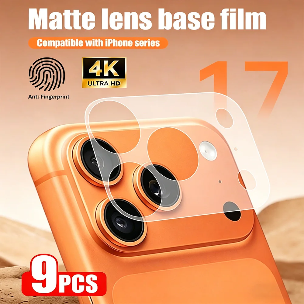 NNBILI 9pcs 9H Nano Matte Lens Base Protector Film For IPhone 17 Pro Max/17Pro/17Air/17 Series - Anti-Fingerprint/Anti-Glare
NNBILI 9pcs 9H Nano Matte Lens Base Protector Film For IPhone 17 Pro Max/17Pro/17Air/17 Series - Anti-Fingerprint/Anti-Glare