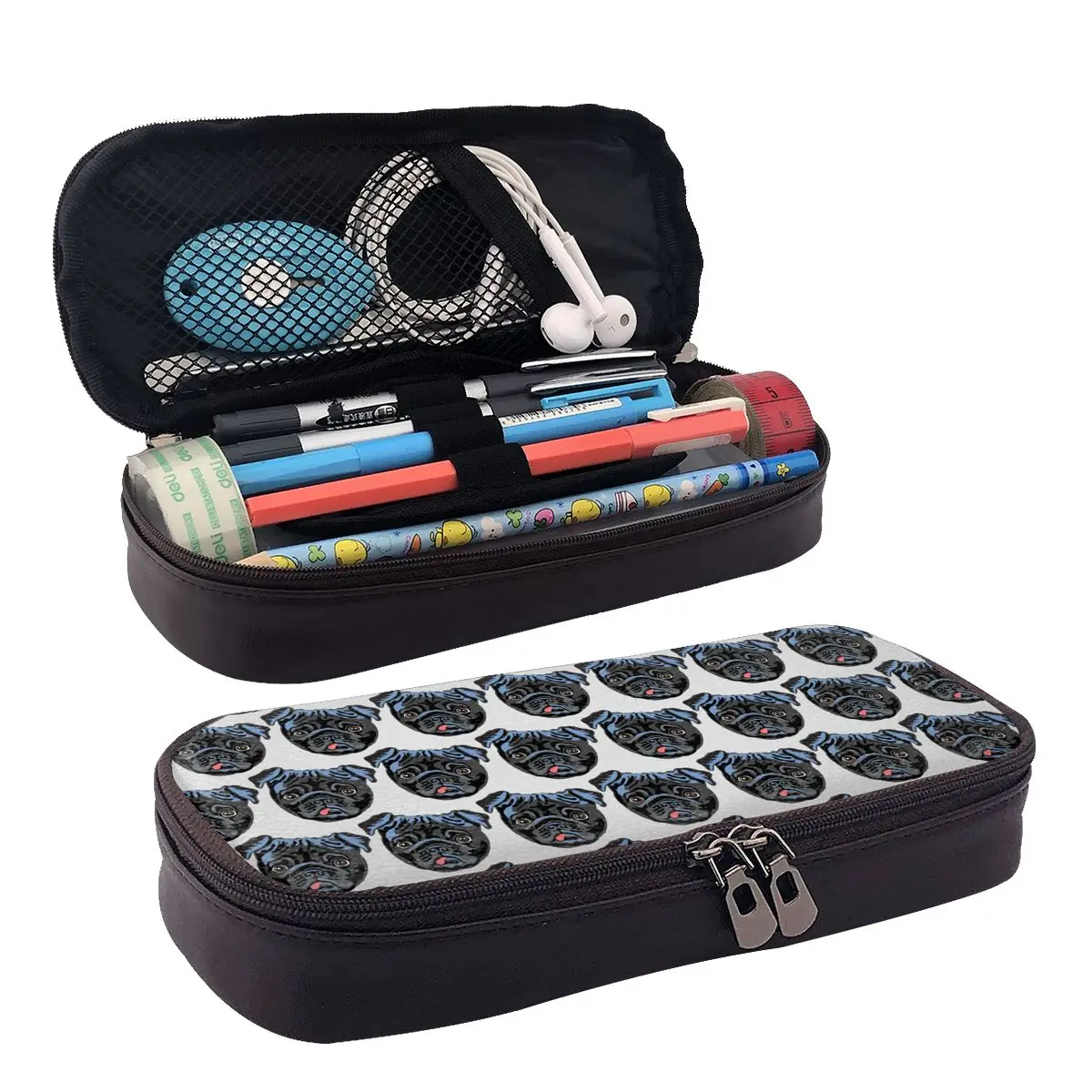 Black Pug Leather Pencil Case for Boys Girls School Pen Box Pencil Bag Stationery Supplies Pen Holder Bag
Black Pug Leather Pencil Case for Boys Girls School Pen Box Pencil Bag Stationery Supplies Pen Holder Bag