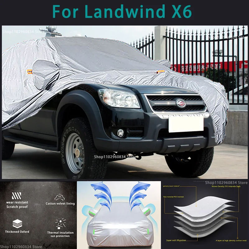 For Landwind X6 210T Full Car Covers Outdoor Sun uv protection Dust Rain Snow Protective Auto Protective cover
For Landwind X6 210T Full Car Covers Outdoor Sun uv protection Dust Rain Snow Protective Auto Protective cover