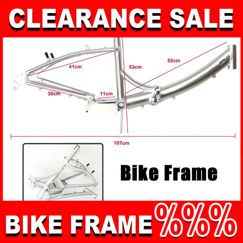 Road Bicycle Frame for 20Inch Wheel Max Load 250KG Electric Bicycle Frameset Dropout 135mm Mountain Bike Parts Weight 3.1KG
Road Bicycle Frame for 20Inch Wheel Max Load 250KG Electric Bicycle Frameset Dropout 135mm Mountain Bike Parts Weight 3.1KG
