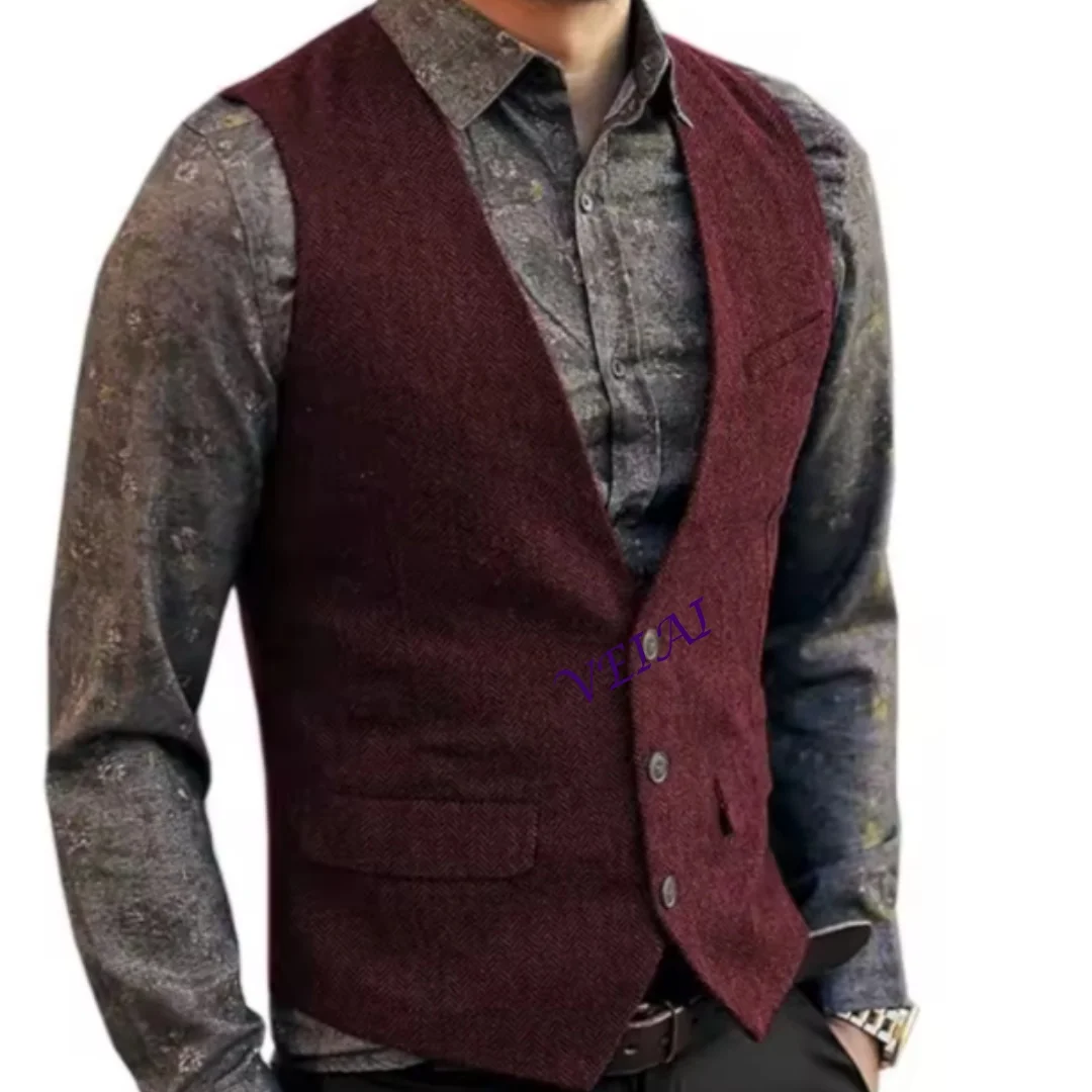 CustomizedMen's Slim Fit Wool Waistcoat - Herringbone Tweed Suit Vest for Wedding, Best Man & Business | Vintage Style, Custom T
CustomizedMen's Slim Fit Wool Waistcoat - Herringbone Tweed Suit Vest for Wedding, Best Man & Business | Vintage Style, Custom T