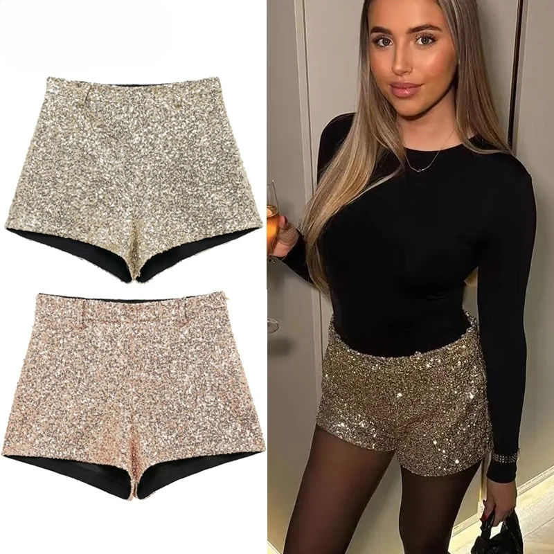 2025 Womens Shorts Solid Sequin Shorts Women Winter Glitter Mini Short Sequins Woman Fashion Casual Christmas Pink Shorts
2025 Womens Shorts Solid Sequin Shorts Women Winter Glitter Mini Short Sequins Woman Fashion Casual Christmas Pink Shorts