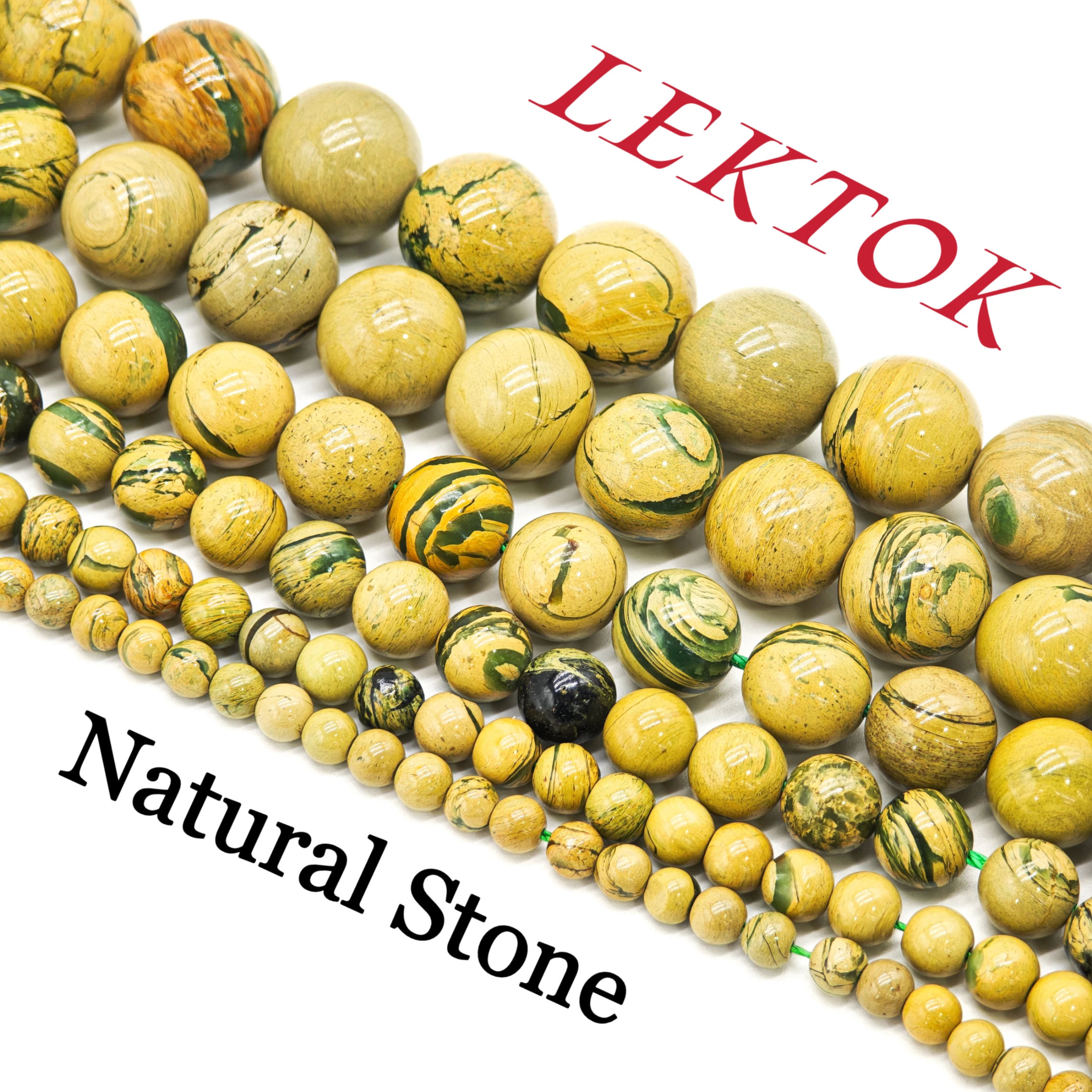 4 6 8 10 12mm round beads of green dragon-patterned natural stone are used as supplies for DIY bracelets and necklaces in jewelr
4 6 8 10 12mm round beads of green dragon-patterned natural stone are used as supplies for DIY bracelets and necklaces in jewelr